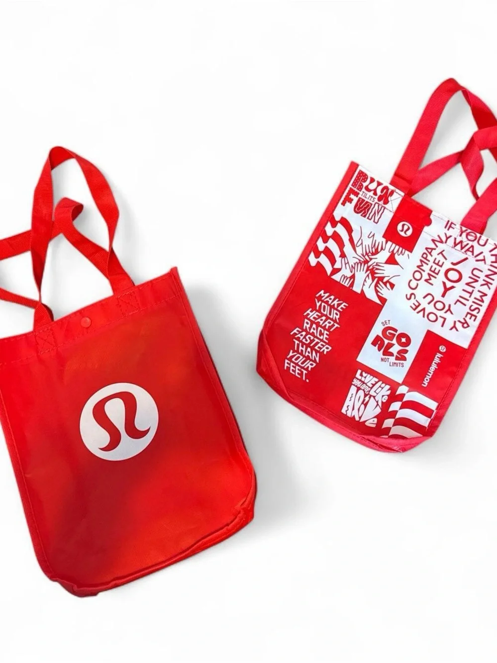 2 lululemon athletica Red Graphic Tote Bag